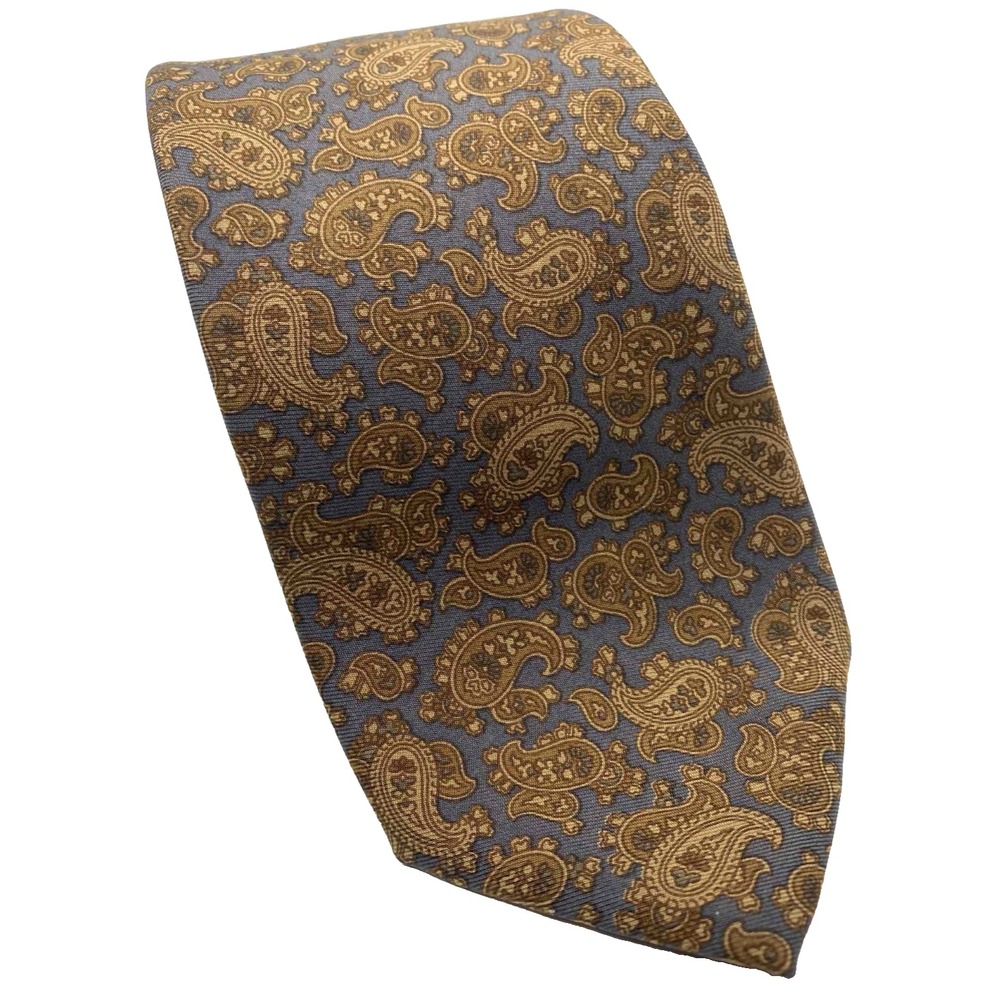 Robert Talbott Burgundy Men's Necktie Paisley Italian Hand Sewn Finest Silk Tie